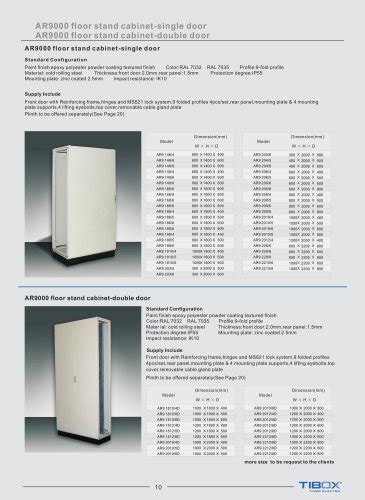 tibox standing cabinet catalog